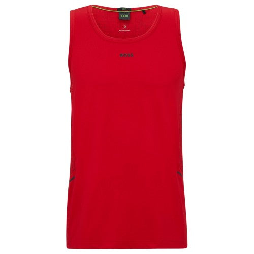 Front - Boss Mens Scoop Neck Slim Tank Top