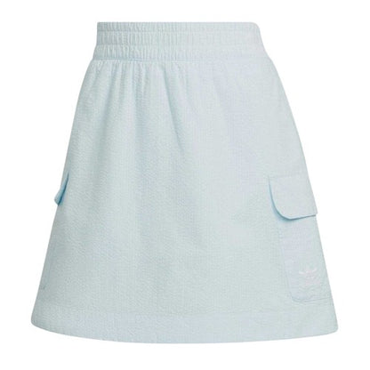 Front - Adidas Womens/Ladies Originals Seersucker Tennis Mini Skirt