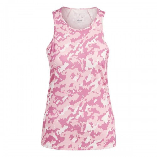 Front - Adidas Womens/Ladies Own The Run Camo Running Tank Top