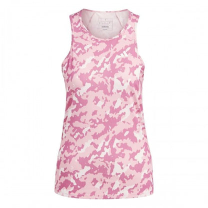 Front - Adidas Womens/Ladies Own The Run Camo Running Tank Top