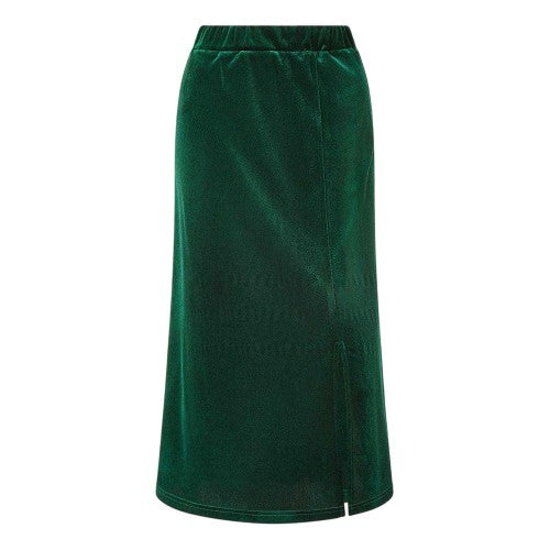 Front - Yumi Womens/Ladies Velvet Midi Skirt