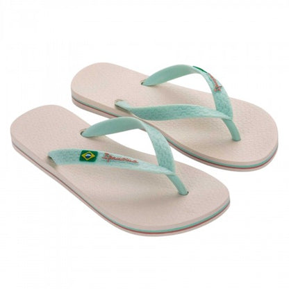 Front - Ipanema Womens/Ladies Brazilian Flag Flat Flip Flops