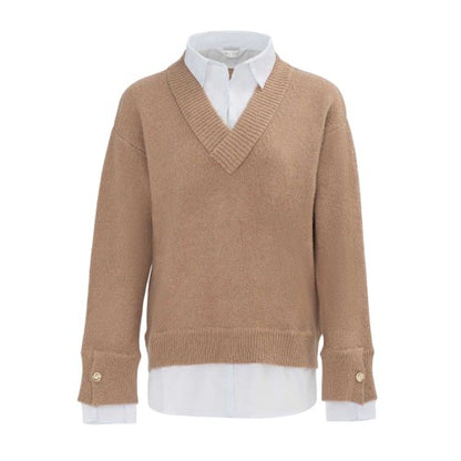 Front - Miso Womens/Ladies Knitted 2 in 1 Jumper