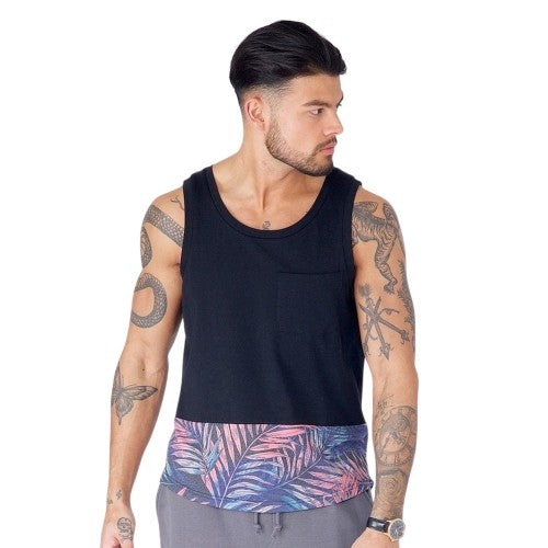 Front - Influence Mens Colour Block Regular Tank Top