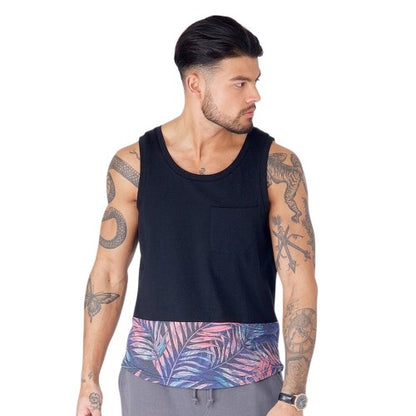 Front - Influence Mens Colour Block Regular Tank Top