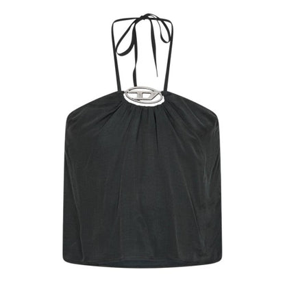Front - Diesel Womens/Ladies Halter Neck Relaxed Fit Tank Top