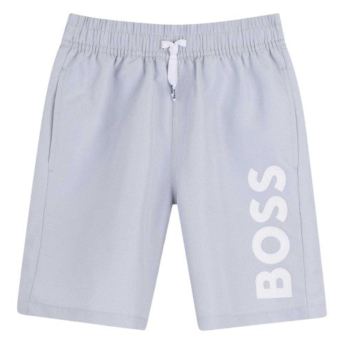 Front - Boss Childrens/Kids Logo Swim Shorts