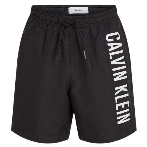 Front - Calvin Klein Boys Logo Swim Shorts