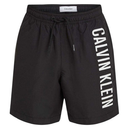 Front - Calvin Klein Boys Logo Swim Shorts