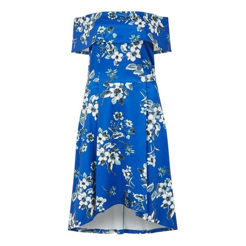 Front - Mela London Womens/Ladies Floral Off Shoulder Midi Dress