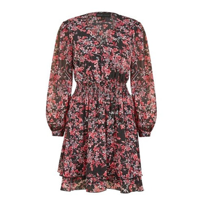 Front - Mela London Womens/Ladies Blossom V Neck Skater Dress
