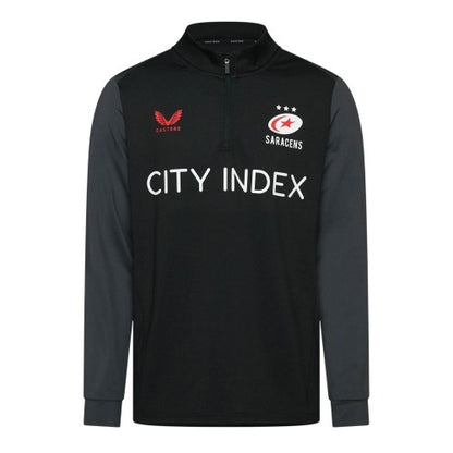 Front - Castore Mens Saracens Fleece Track Top