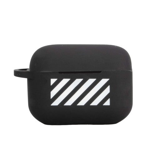 Front - Off White Diagonal Silicone AirPod Pro Case