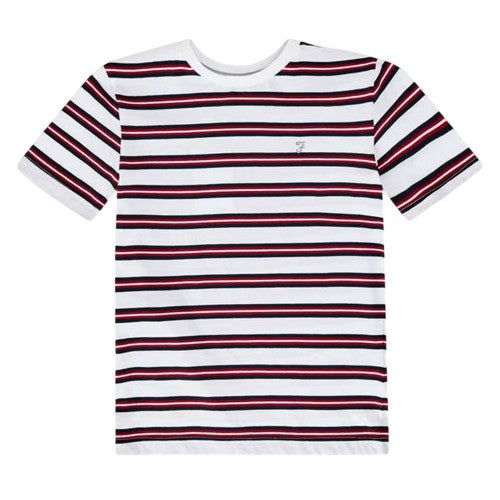 Front - Farah Childrens/Kids Tobago Striped Logo Regular T-Shirt