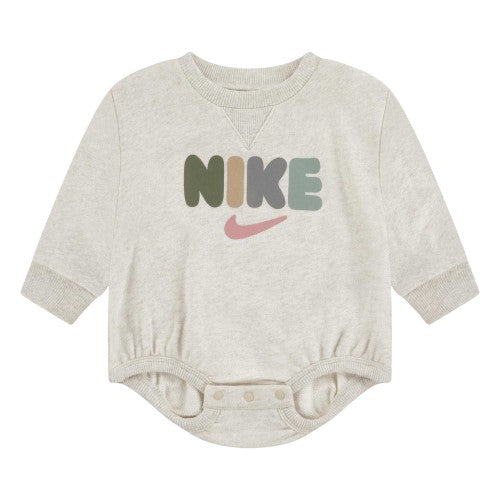 Front - Nike Baby Primary Play Long-Sleeved Romper