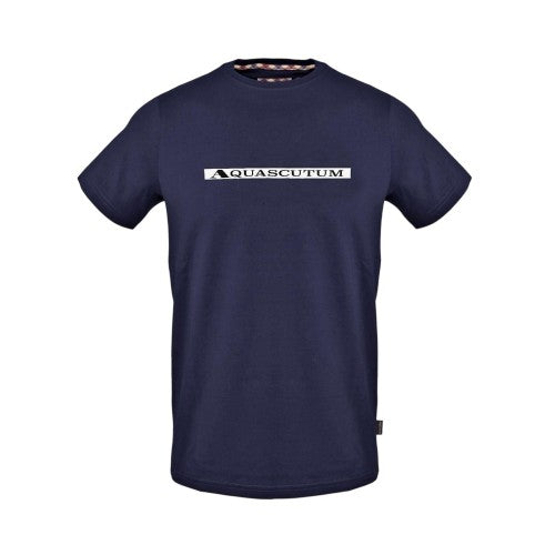 Front - Aquascutum Mens Lettering T-Shirt