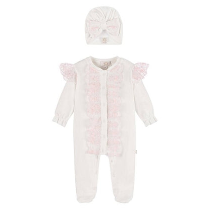 Front - Caramelo Kids Baby Frilled Long-Sleeved Babygrow