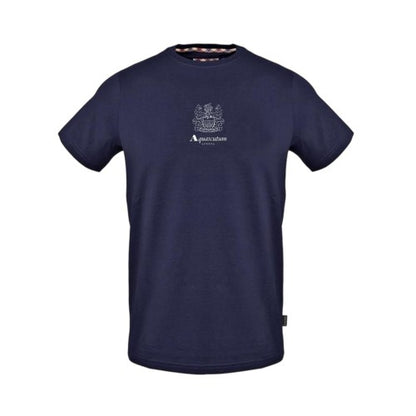 Front - Aquascutum Mens Logo Crew Neck Regular T-Shirt