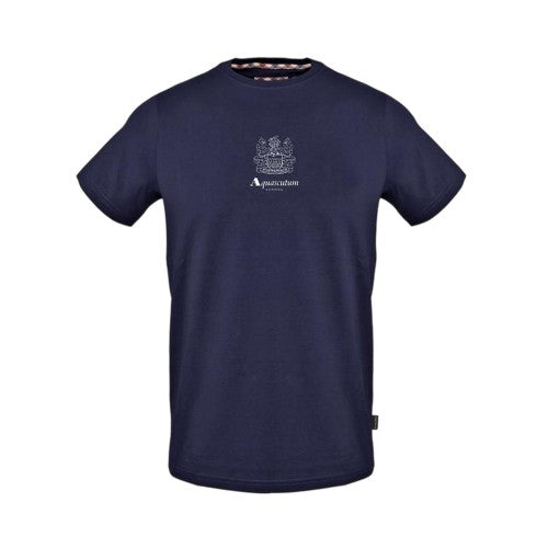 Front - Aquascutum Mens Logo Crew Neck Regular T-Shirt