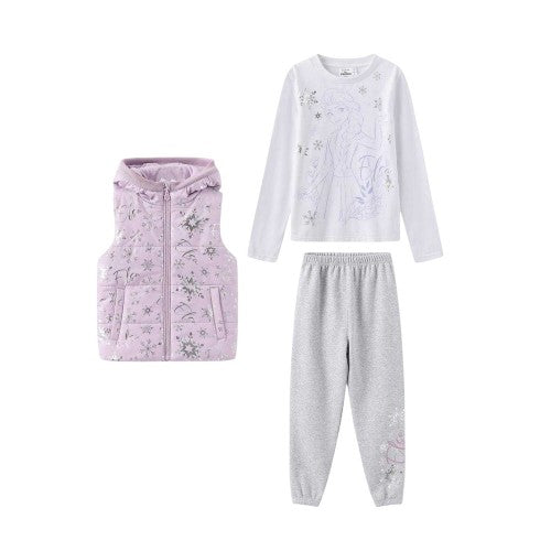 Front - Frozen Childrens/Kids Elsa Top & Bottom Set
