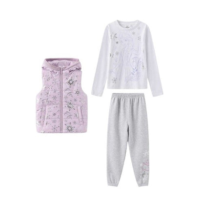 Front - Frozen Childrens/Kids Elsa Top & Bottom Set