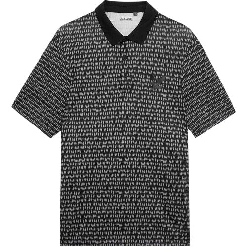 Front - Lyle & Scott Mens Patterned Golf Polo Shirt