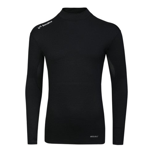Front - Sondico Mens Mock Neck Base Layer Top