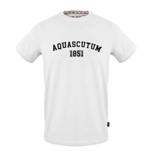 Front - Aquascutum Mens Logo Crew Neck Regular T-Shirt