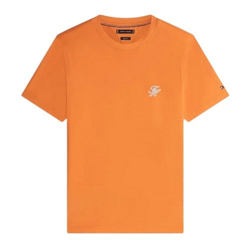 Front - Tommy Hilfiger Mens Script Logo Regular T-Shirt