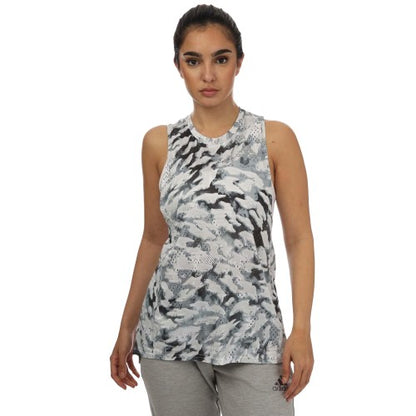 Front - Adidas Womens/Ladies Fast Graphic Tank Top