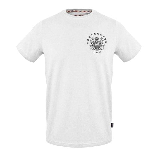 Front - Aquascutum Mens Logo Crew Neck Regular T-Shirt