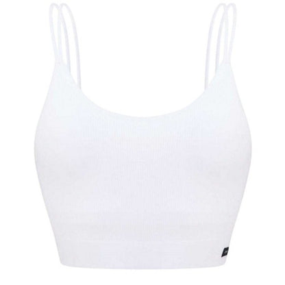 Front - Lee Womens/Ladies Ava Ribbed Cropped Tank Top
