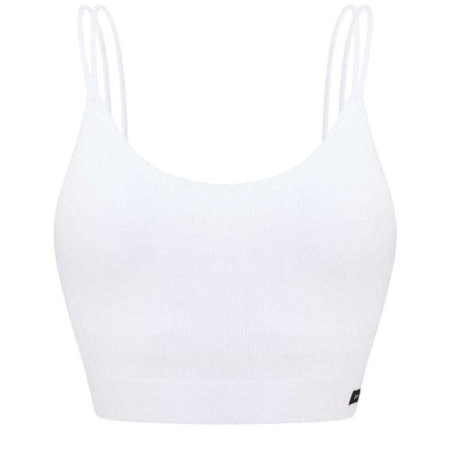Front - Lee Womens/Ladies Ava Ribbed Cropped Tank Top