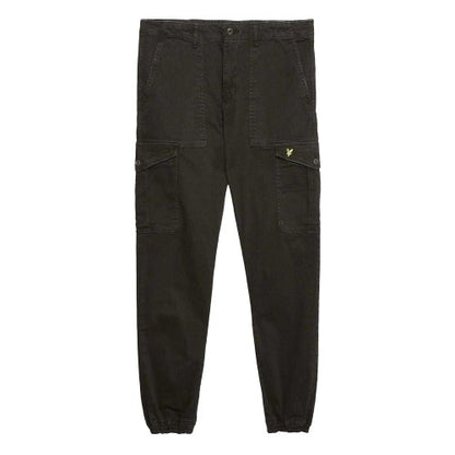 Front - Lyle & Scott Mens Embroidered Logo Cargo Trousers