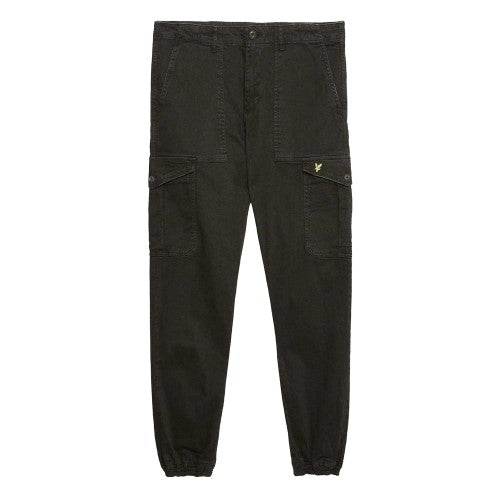 Front - Lyle & Scott Mens Embroidered Logo Cargo Trousers