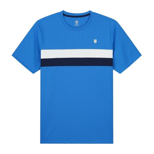 Front - K-Swiss Mens Stripe Crew Neck Regular T-Shirt