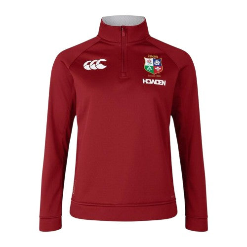 Front - Canterbury Womens/Ladies 2025 British & Irish Lions Quarter Zip Rugby Fleece Top