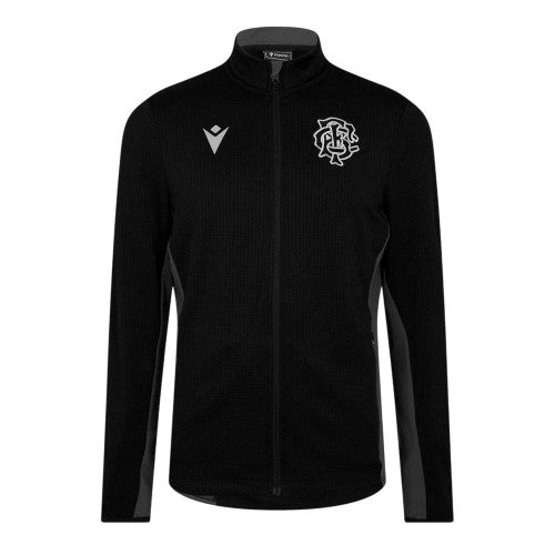 Front - Macron Mens Barbarians 24/25 Fleece Track Jacket