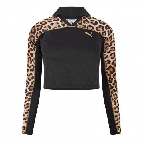 Front - Puma Womens/Ladies Leopard Print T-Shirt
