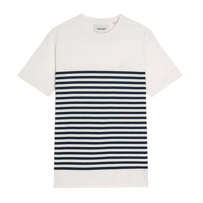 Front - Lyle & Scott Mens Breton Stripe Breton T-Shirt
