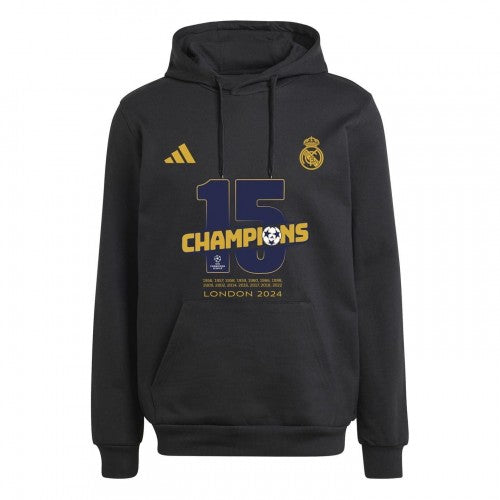 Front - Adidas Mens Real Madrid CF Sport Hoodie
