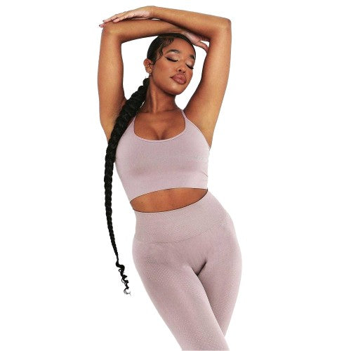 Front - Missy Empire Womens/Ladies Cross Strap Back Gym Crop Top
