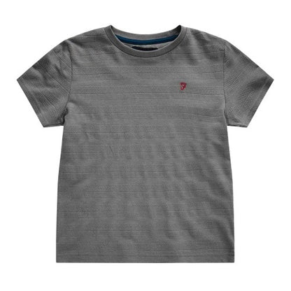 Front - Farah Childrens/Kids Silverstone Textured Stripe T-Shirt