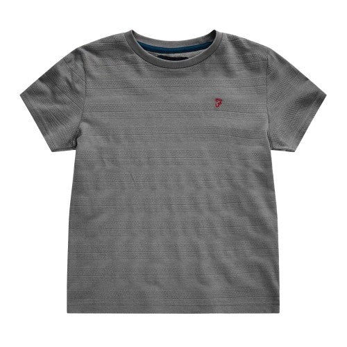 Front - Farah Childrens/Kids Silverstone Textured Stripe T-Shirt