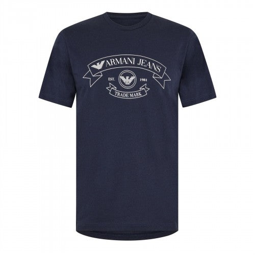 Front - Emporio Armani EA7 Mens Eagle Crest Regular T-Shirt