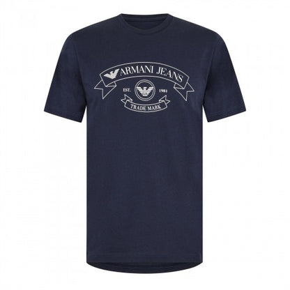 Front - Emporio Armani EA7 Mens Eagle Crest Regular T-Shirt