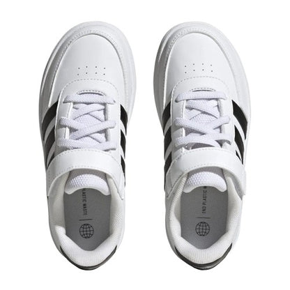 Front - Adidas Childrens/Kids Breaknet Lifestyle Synthetic Leather Court Shoes