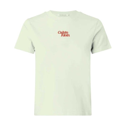 Front - Calvin Klein Womens/Ladies Flock Print Crew Neck Short-Sleeved T-Shirt