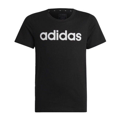 Front - Adidas Girls Essentials Linear Logo T-Shirt