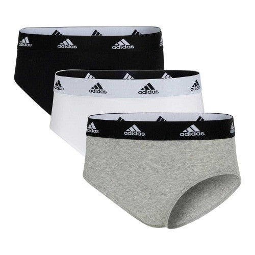 Front - Adidas Womens/Ladies Logo Bikini (Pack of 3)